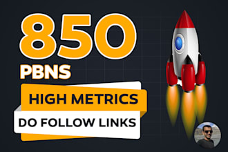 rank with 850pbn links high metrics posts unique domains