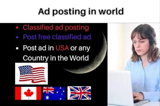 do free classified ad posting in USA,UK or any country