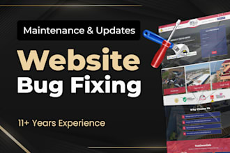 fix website errors, bugs, malware, and wordpress maintenance