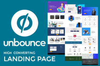 create high converting and responsive landing page  design on unbounce