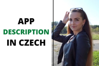 write a description for your app in czech