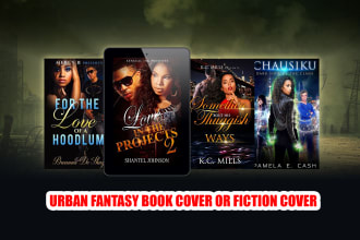 create a urban book cover, fantasy and fiction in 3hrs