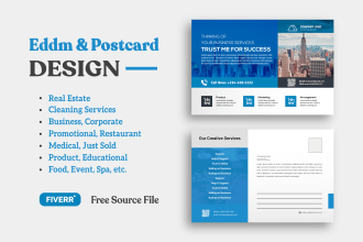 do promotional postcard and direct mail eddm design