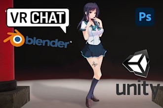 create VR models for vrchat or vtubing with blender