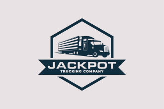 do minimalist transport logistics trucking and cargo logo