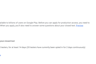 provide 12 or 20 testers for the google play submission