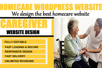 design a professional home care and wellness website design