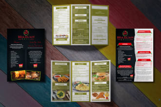 design awesome restaurant menu, flyer, poster and menu board