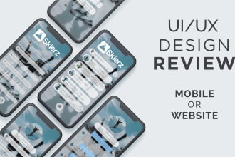 review your website or app UX and UI