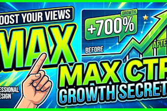 design catchy youtube thumbnail CTR boost