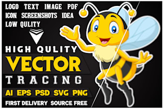 convert logo to vector, vectorise image, vector trace, redraw