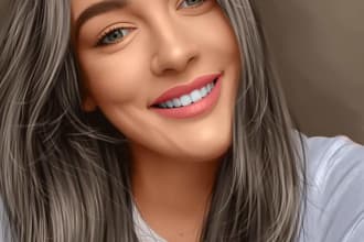 create cartoon digital painting from your photos