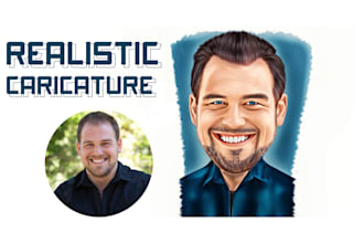 make  realistic  cartoon caricature