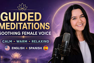 record guided meditation in a soothing voice