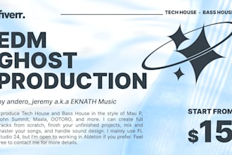 produce you an edm track specialized tech and bass house