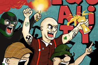 create illustration for football fans, clothing merchandise