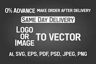 professionally vectorize, redesign your logo, graphics, into scalable vectors