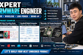 do firmware for arduino, stm32, esp32, nrf52, freertos, zephyr, ble stack, ota