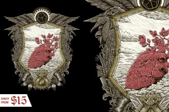 do detail dark art illustration for band or brand