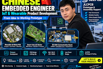 do iot prototype, schematics, pcb design, review, ble, firmware, jlcpcb in china