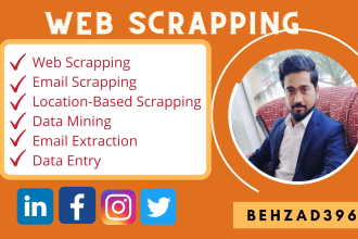 web scraper, email scraper, email list build, data extractor
