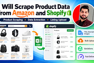 do scrape products data from amazon and shopify