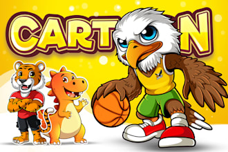 draw a mascot logo and cartoon character in best quality