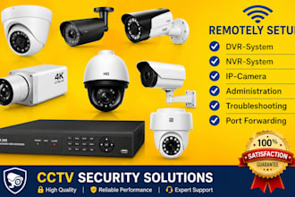 setup your cctv system dvr, nvr and security camera remotely