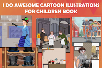 illustrate professional children book artwork and characters