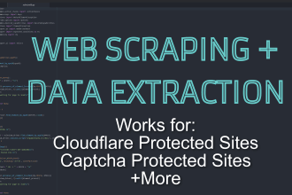 do web scraping and data extraction from any website