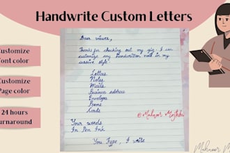 handwrite any documents in cursive calligraphy style