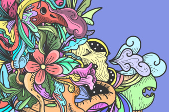 do unique doodle illustrations