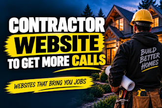 design contractor, roofing, hvac, construction, plumbing website with local SEO