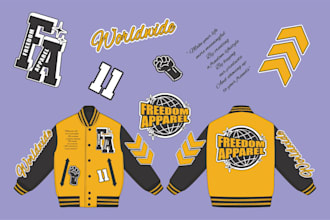 create varsity jacket design streetwear clothing brand