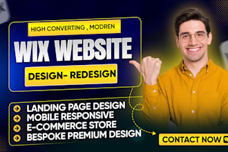 develop wix website design and redesign business wix website