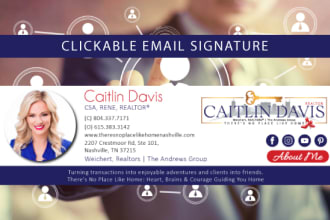 design responsive real estate clickable HTML email signature