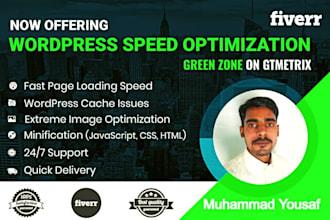 speed up wordpress website, increase page speed in 24 hrs