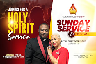 create a church, events, party flyer and motion flyer