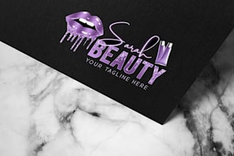 do luxury makeup, beauty cosmetic logo with my best skill