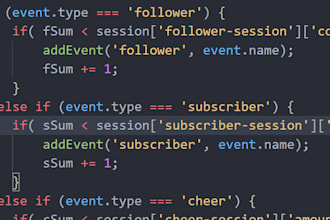 code custom recent events widgets for streamers