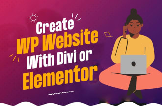 do divi wordpress website design by divi theme, elementor pro, divi builder