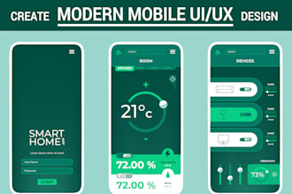 design UI UX for mobile app and web in adobe xd