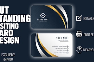 design professional looking business card , visiting card in 24 hours