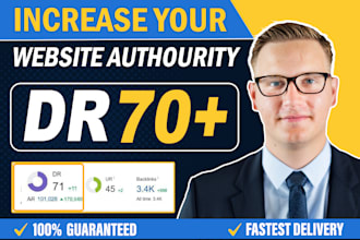 increase ahrefs domain rating dr 70 using high authority SEO backlinks