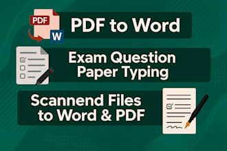 type exam papers, notes, worksheets