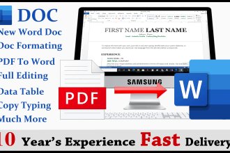 do all ms word and google doc works
