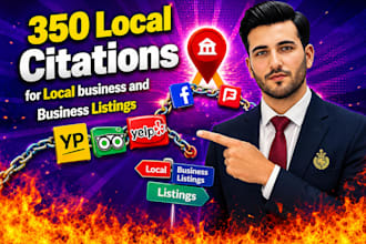 build 350 USA local citations to boost local SEO
