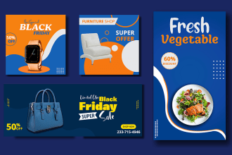 do facebook cover photo banner, fb cover, fb banner, instagram ads design