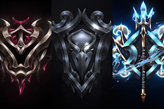 design fantasy badge, crest, insignia or rank