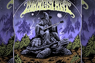 draw stoner rock, heavy metal, psychedelic art